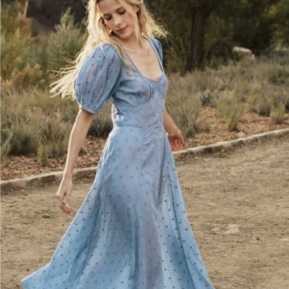 Doen Tetra Dress-Blue - Picture 1 of 7